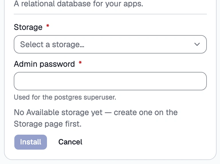 The PostgreSQL package's Install wizard